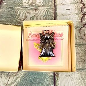 Vtg Sterling Angel Wishes Brooch Madison Studio